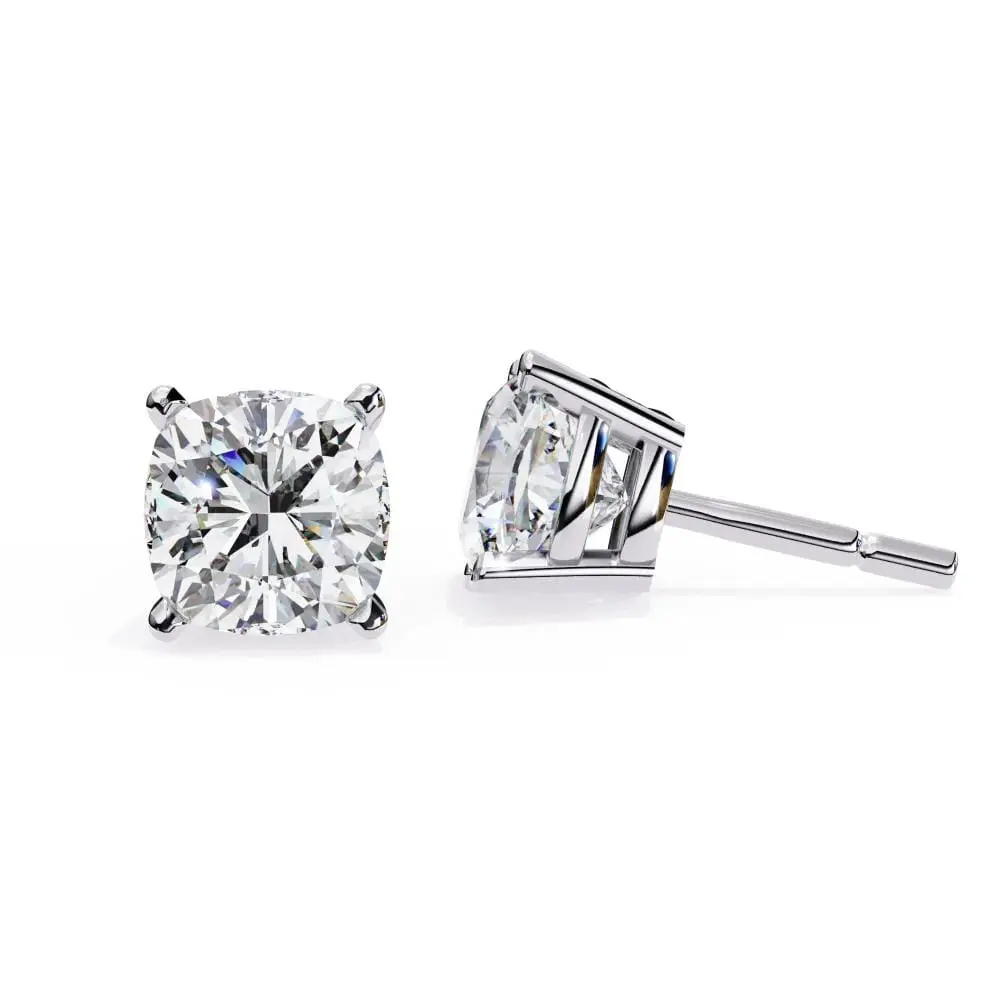 1+1 CT Moissanite Stud earrings in 10k Solid Gold - Image 17