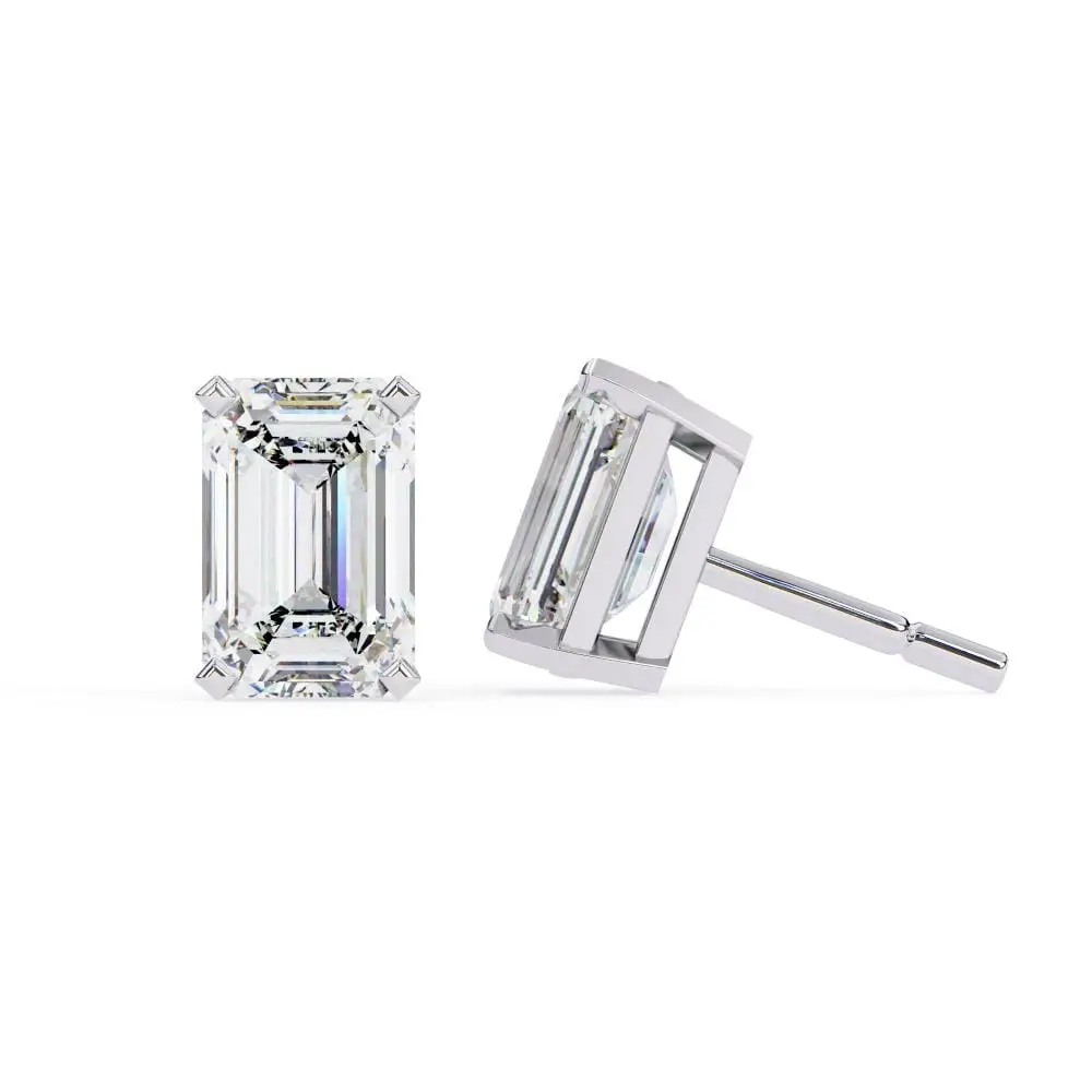 1+1 CT Moissanite Stud earrings in 10k Solid Gold - Image 18
