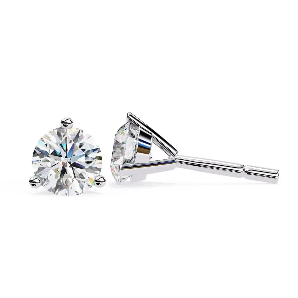 1+1 CT Moissanite Stud earrings in 10k Solid Gold - Image 24