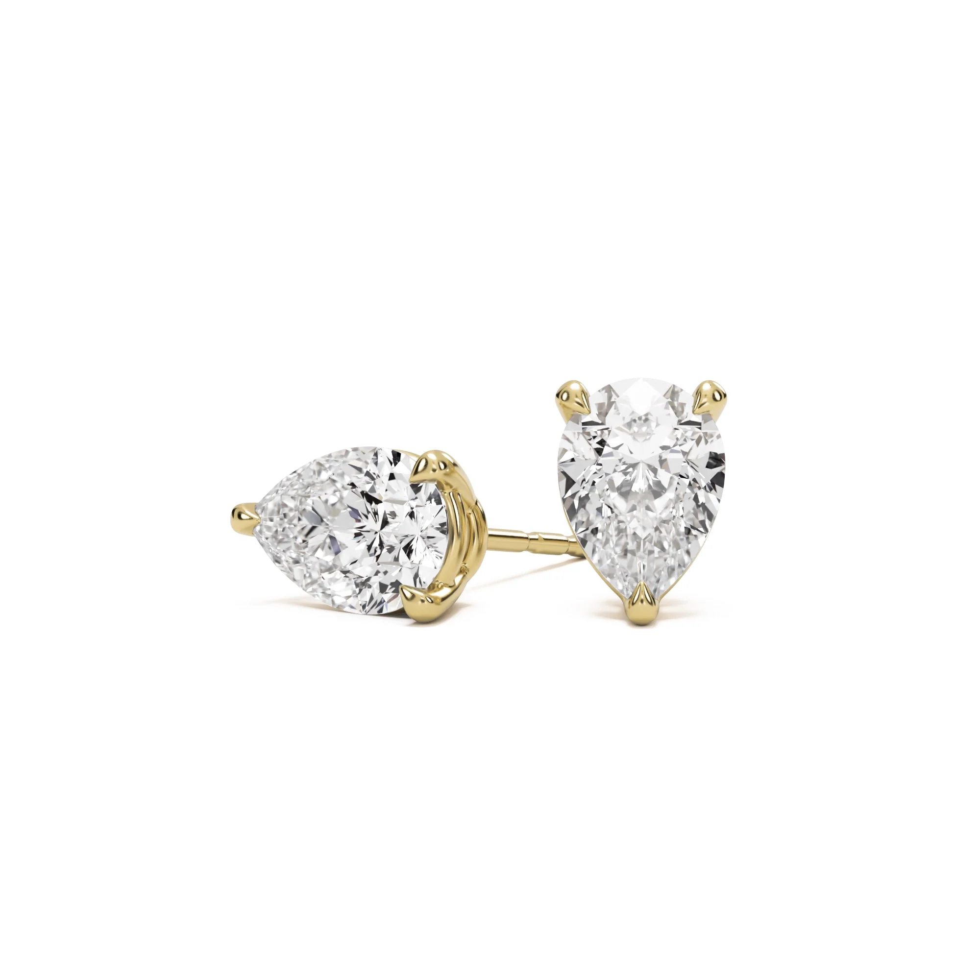 1+1 CT Moissanite Stud earrings in 10k Solid Gold - Image 5