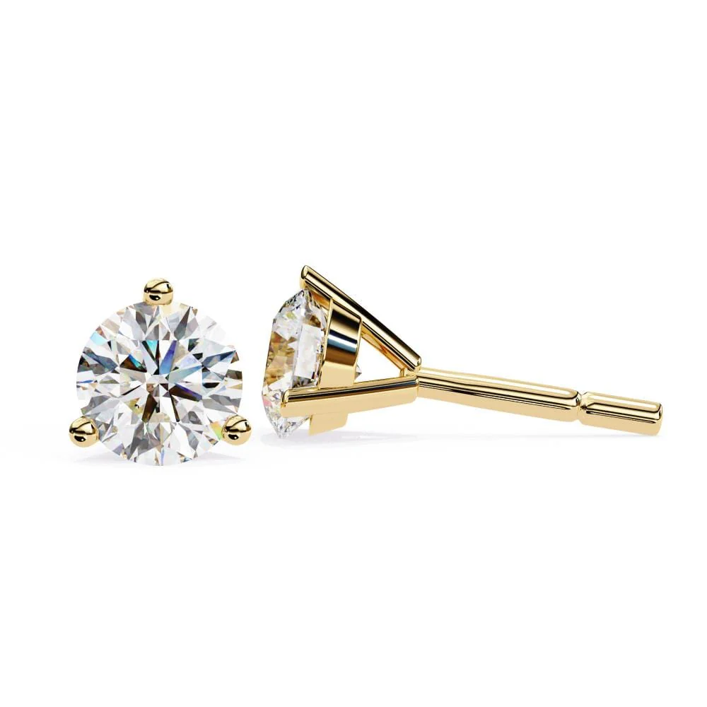 1+1 CT Moissanite Stud earrings in 10k Solid Gold - Image 8
