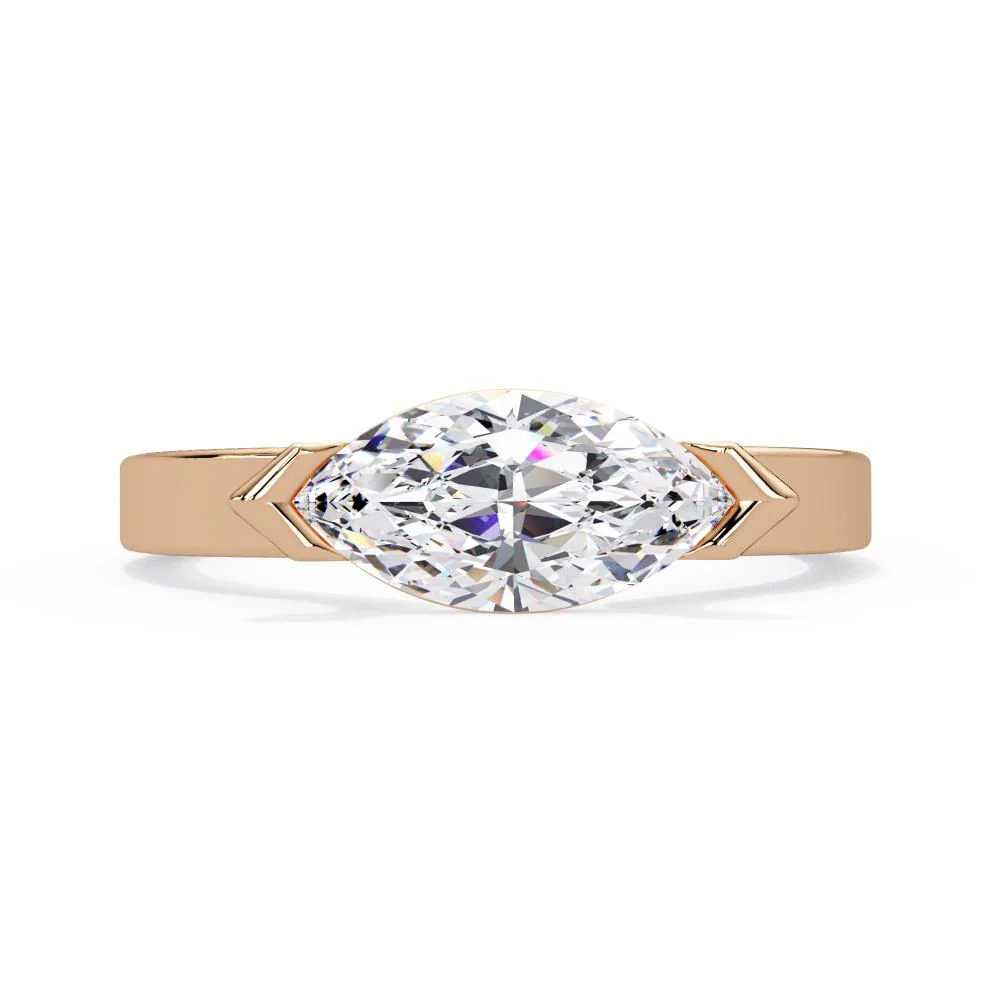 Marquise East West Engagement Ring - Image 2