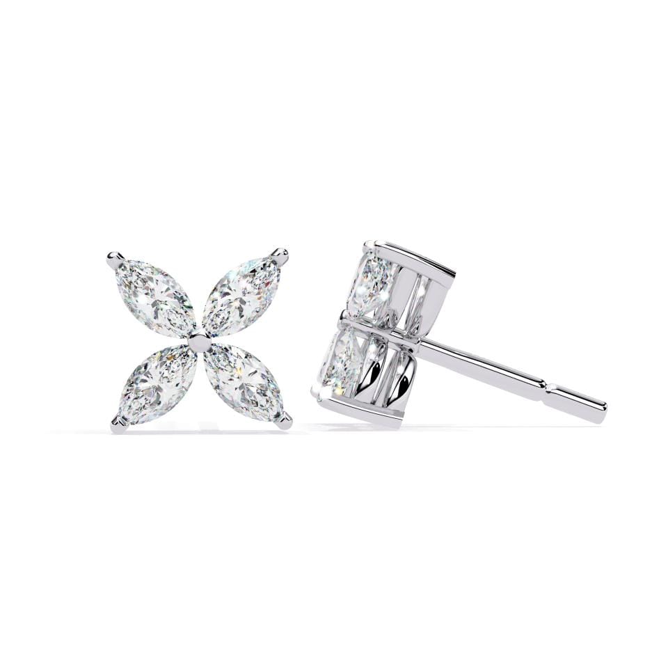 Marquise Four Stone Earrings - Image 3