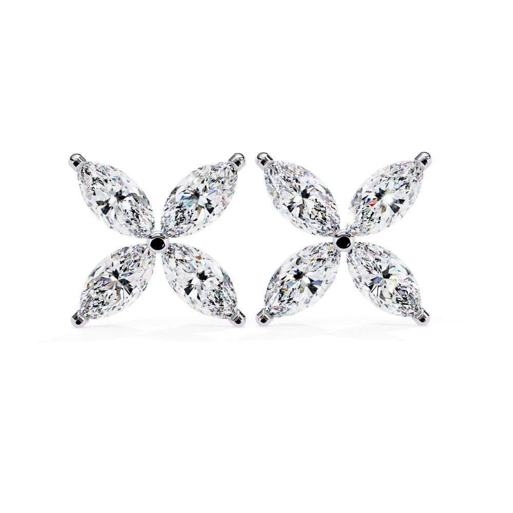 Marquise Four Stone Earrings - Image 5