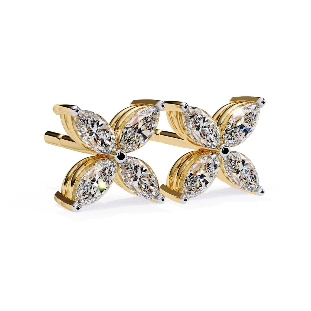 Marquise Four Stone Earrings - Image 6