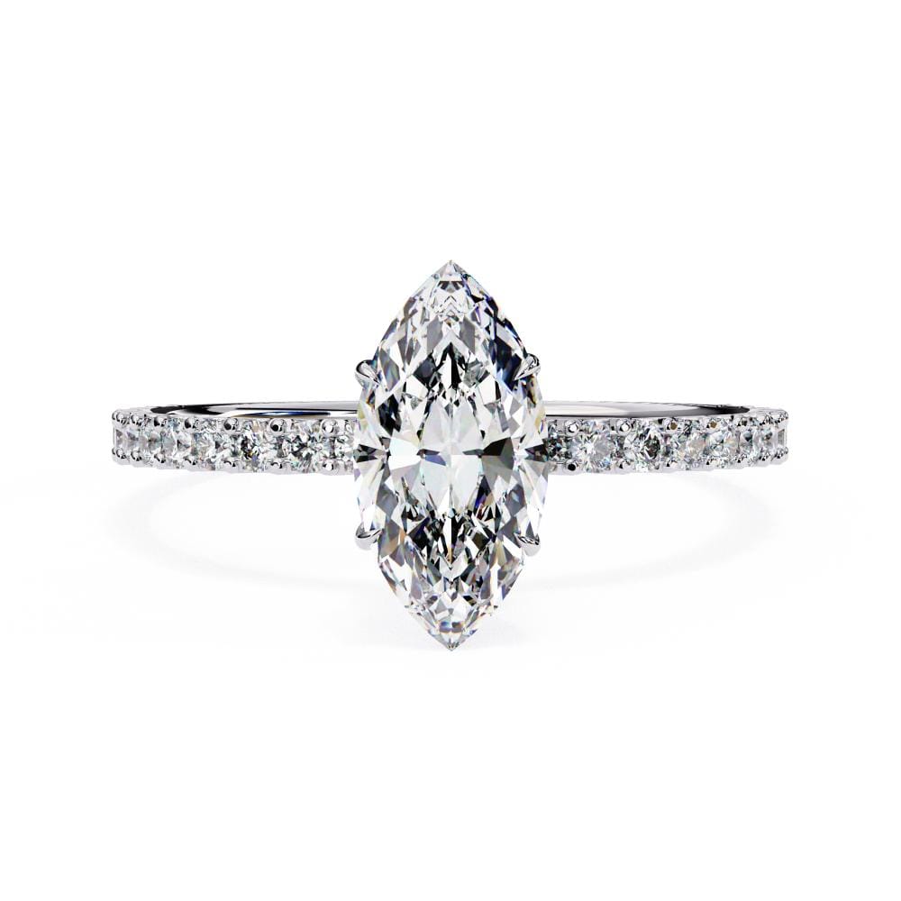 Marquise Mystic Secret Halo Engagement ring - Image 3