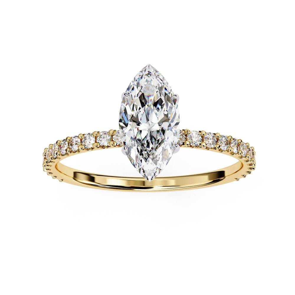 Marquise Mystic Secret Halo Engagement ring - Image 5