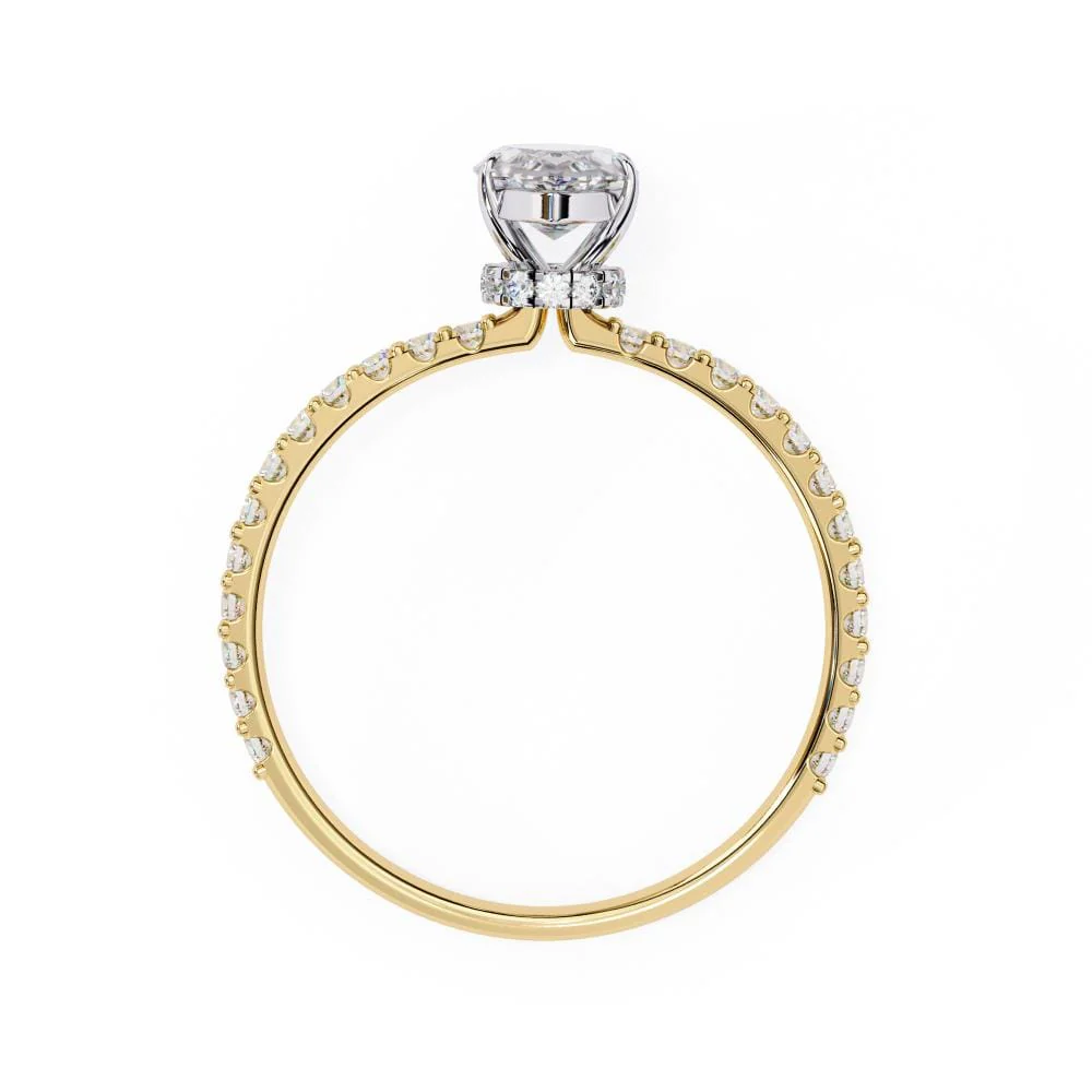 Marquise Mystic Secret Halo Engagement ring - Image 6