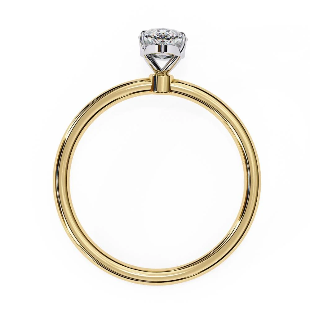 Marquise Solitaire Engagement ring - Image 6