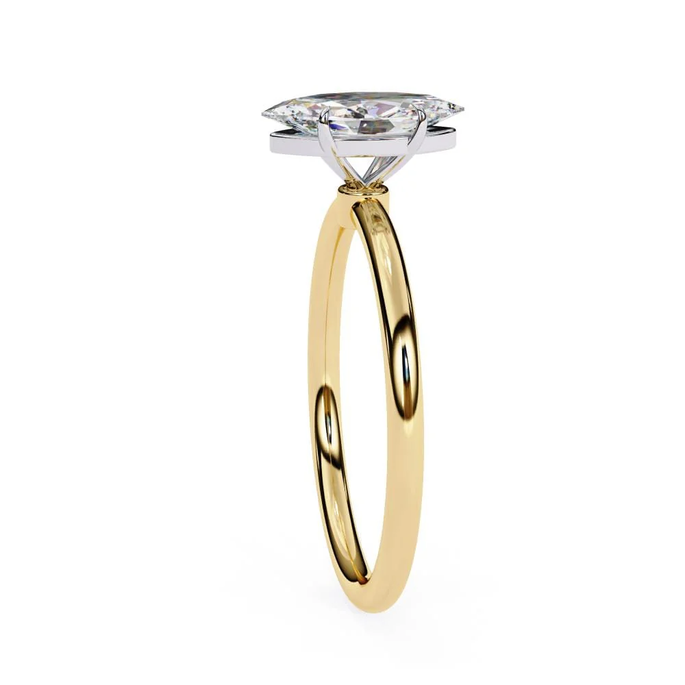 Marquise Solitaire Engagement ring - Image 7