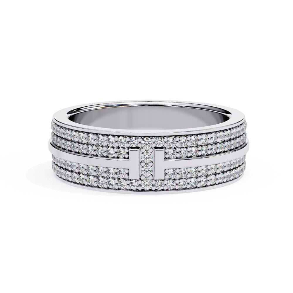 Micro Pave Set 5mm Wedding Band - Image 3