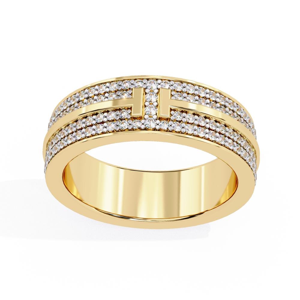 Micro Pave Set 5mm Wedding Band - Image 5