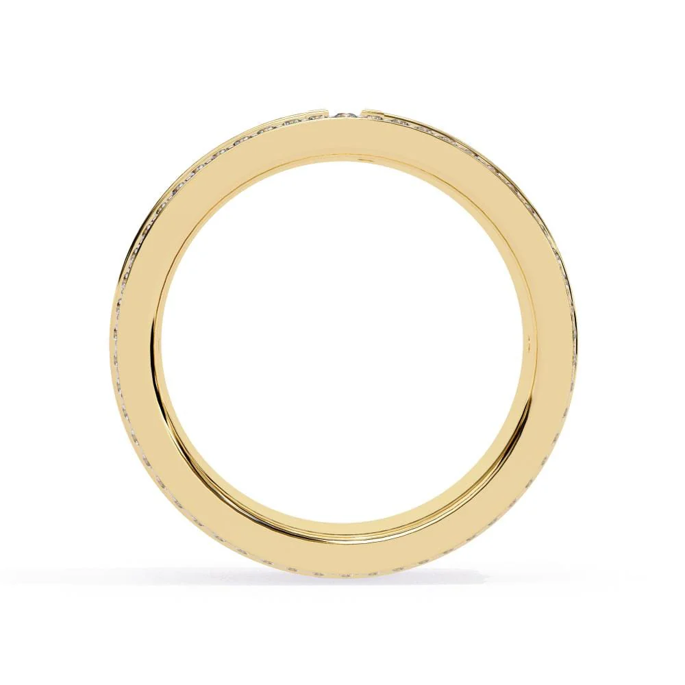 Micro Pave Set 5mm Wedding Band - Image 6