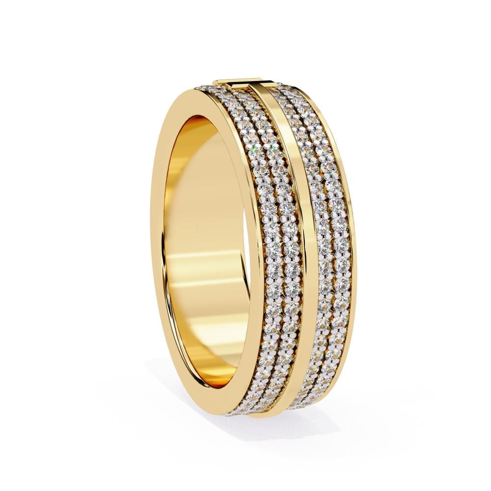 Micro Pave Set 5mm Wedding Band - Image 7