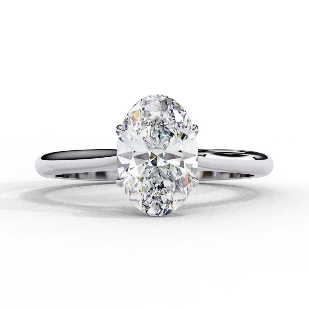 Oval 4 Claw Solitaire Engagement ring - Image 3