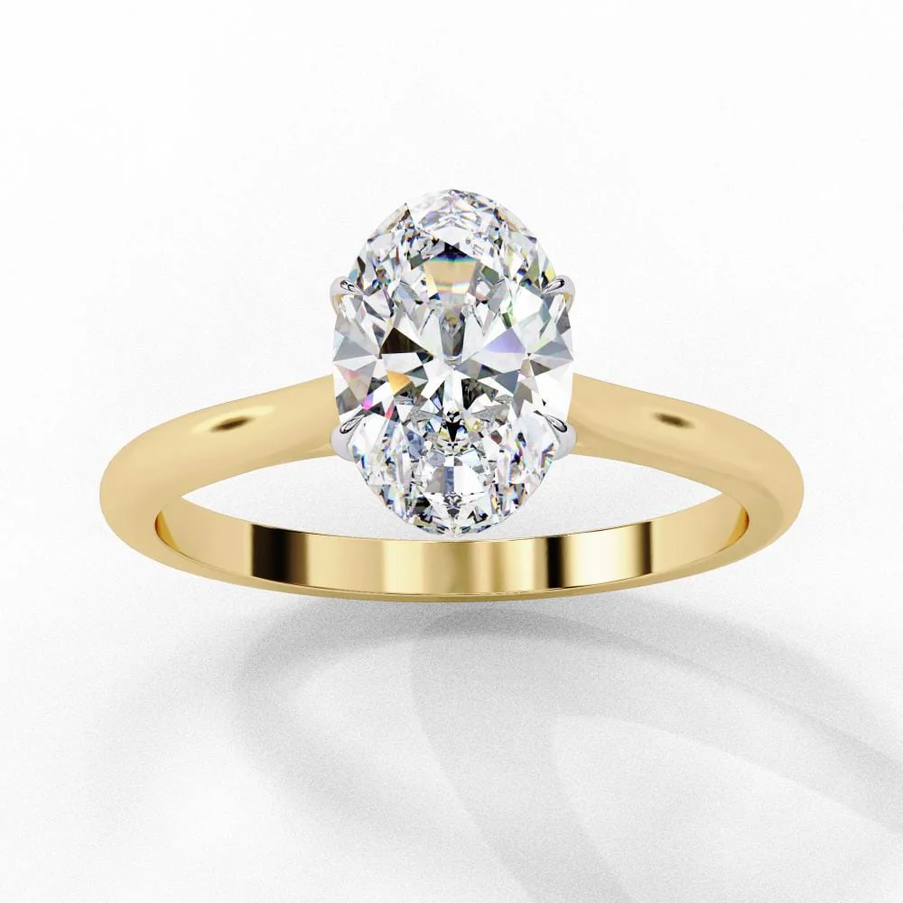 Oval 4 Claw Solitaire Engagement ring - Image 5