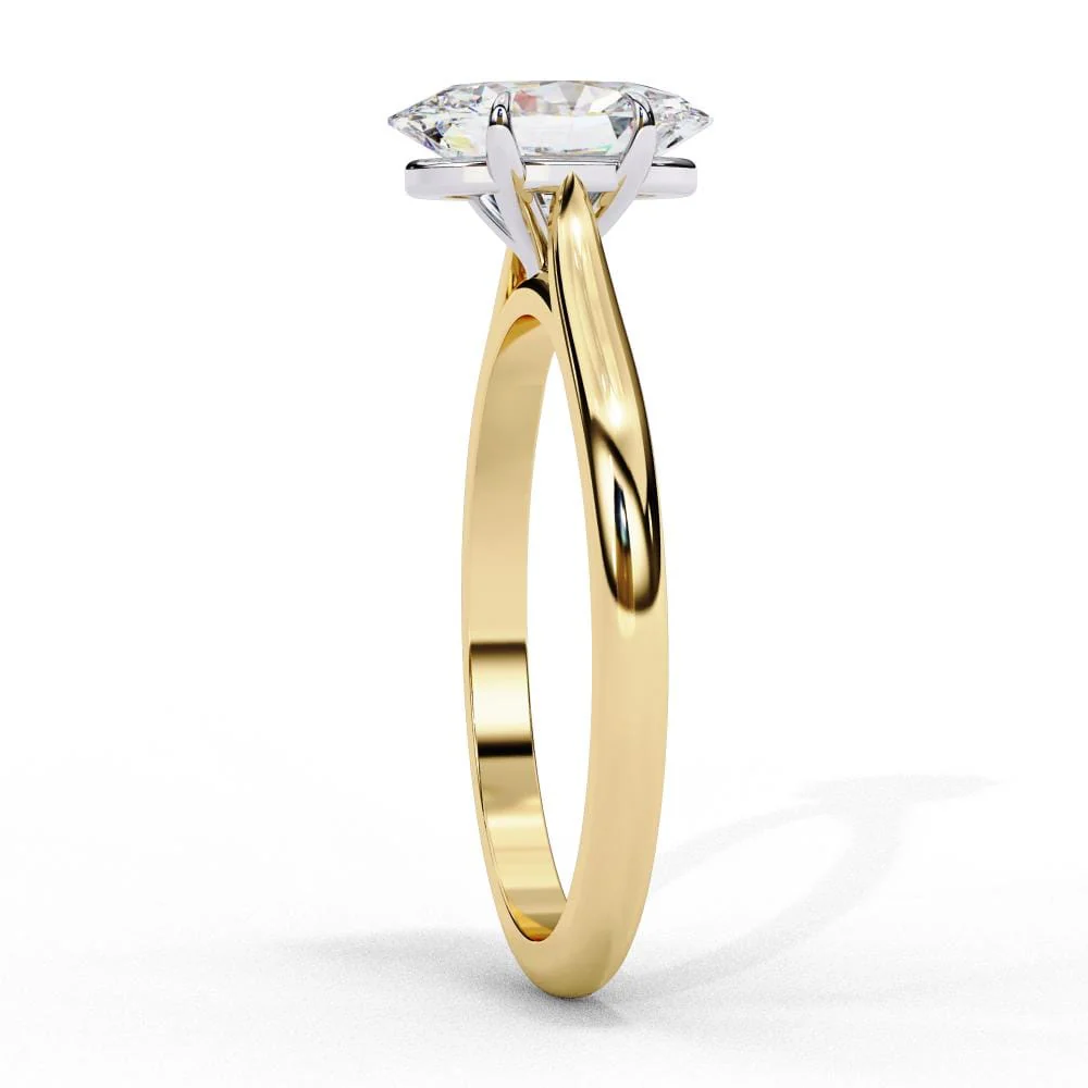 Oval 4 Claw Solitaire Engagement ring - Image 7