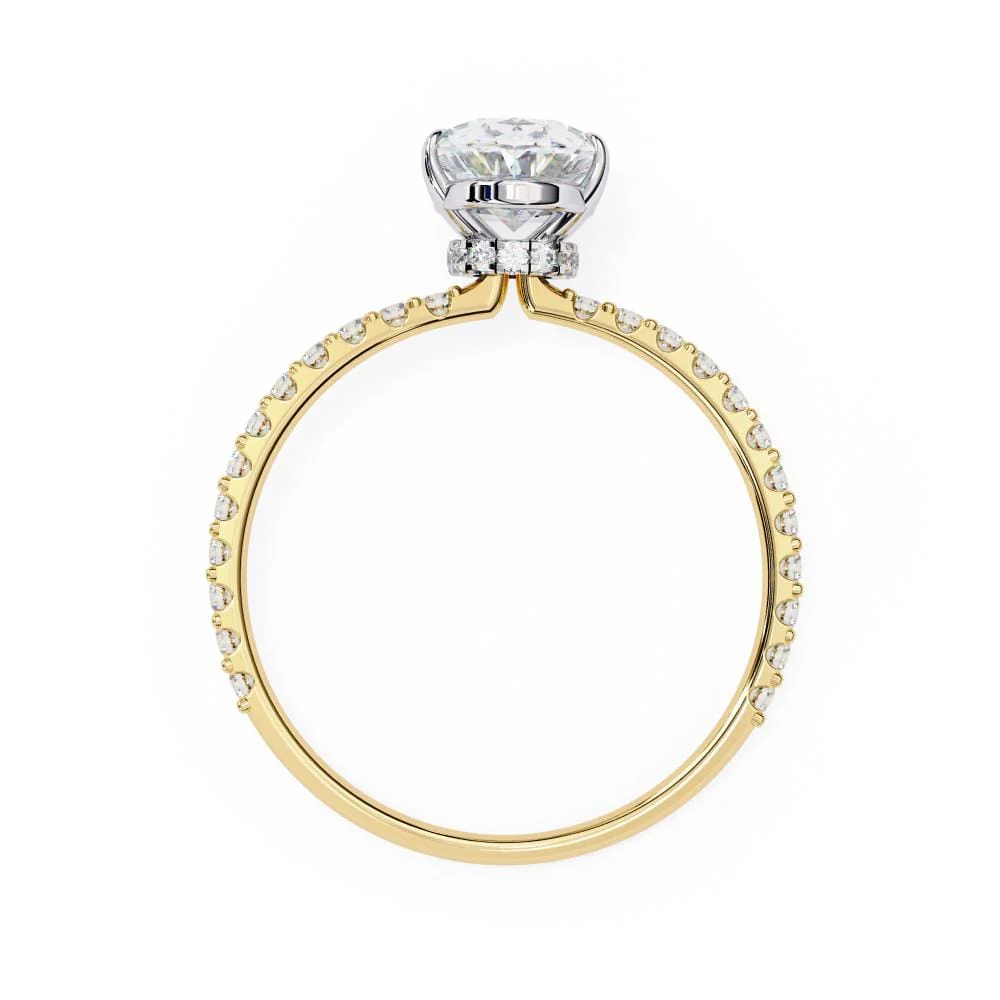 Oval Mystic Secret Halo Engagement ring - Image 6