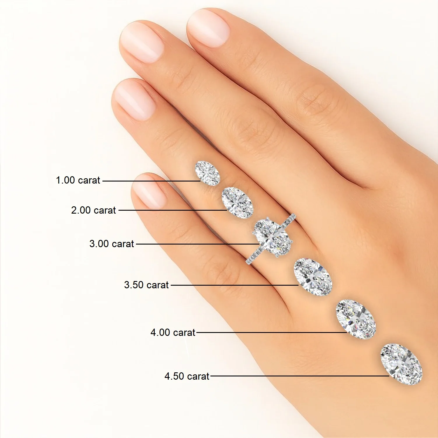Oval 4 Claw Solitaire Engagement ring - Image 10