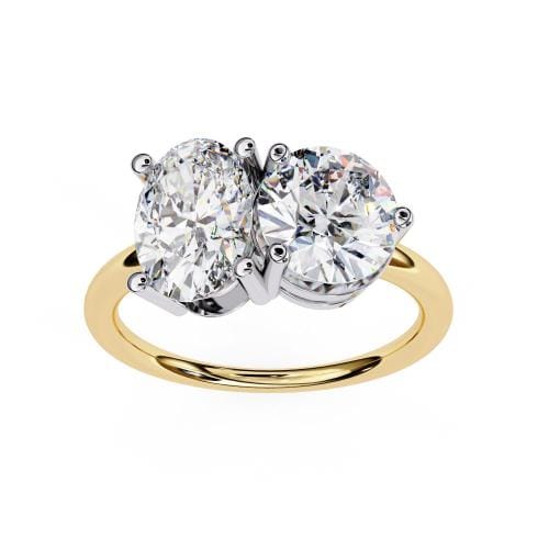 Oval & Round Toi et Moi Engagement Ring - Image 5