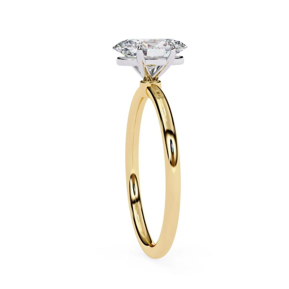 Oval Solitaire Engagement ring - Image 7