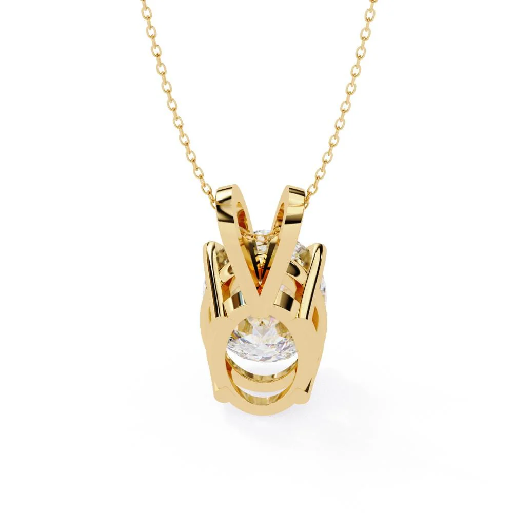 Oval Solitaire Pendant with Chain - Image 7