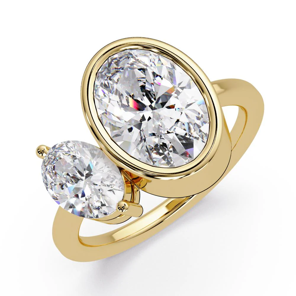 Oval Toi Et Moi Engagement Ring - Image 5