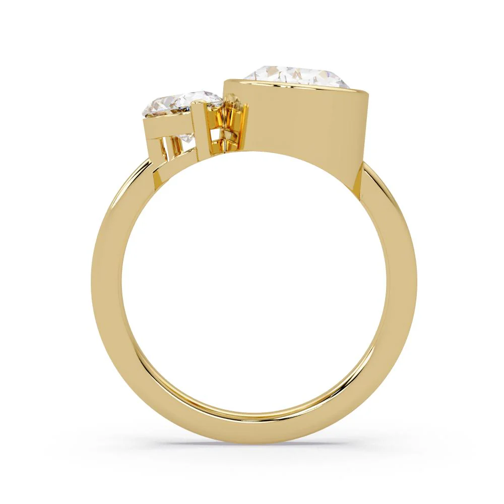 Oval Toi Et Moi Engagement Ring - Image 6