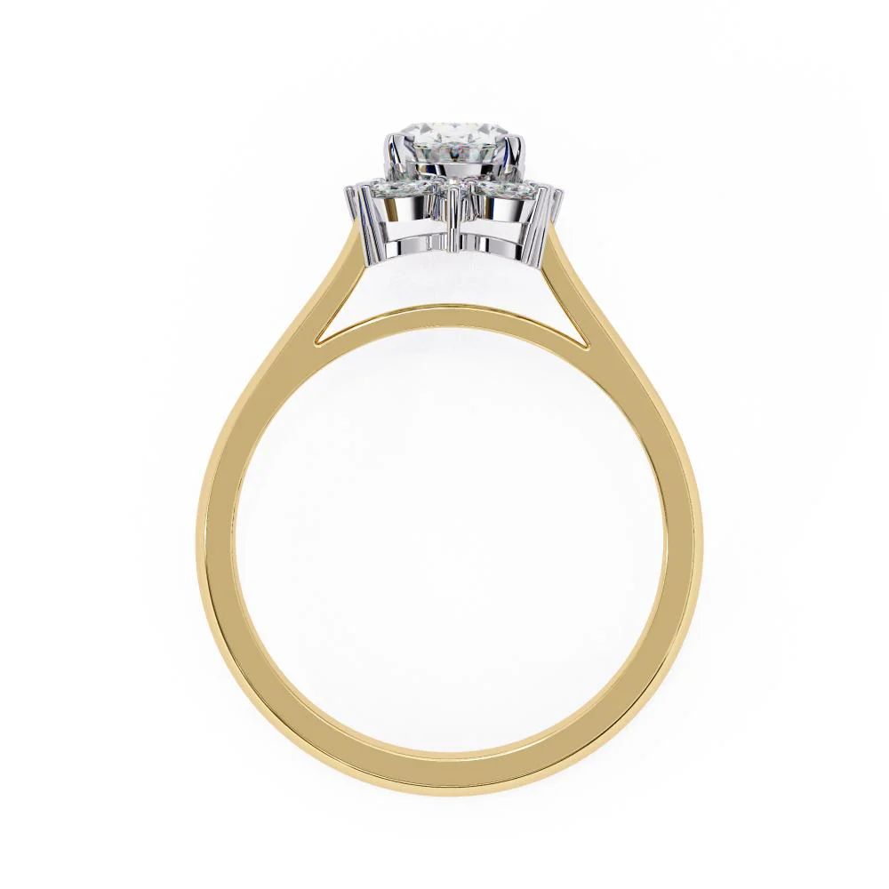 Oval with Fancy Halo Engagement Ring - Image 6