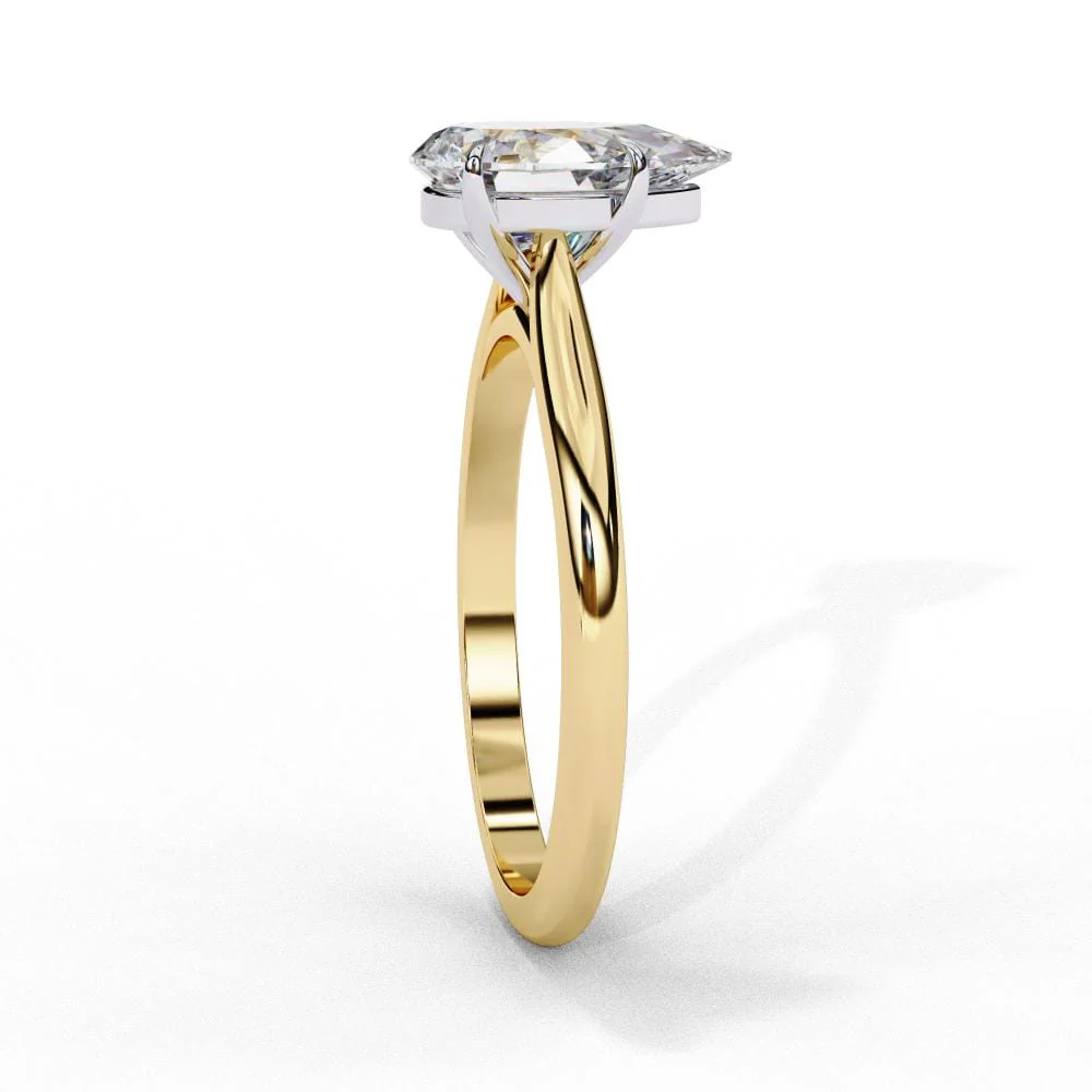 Pear 4 Claw Solitaire Engagement ring - Image 7