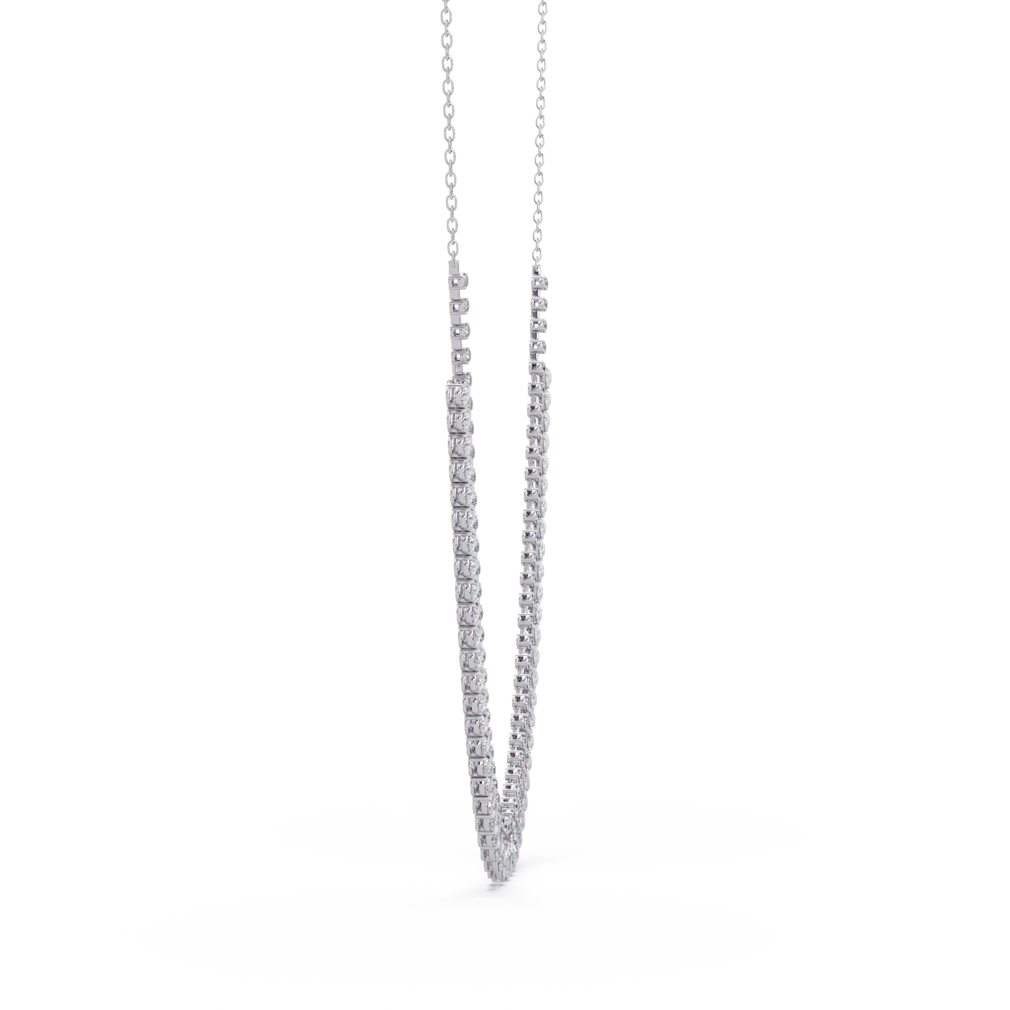 Pear and Round Diamond Necklace - Image 5