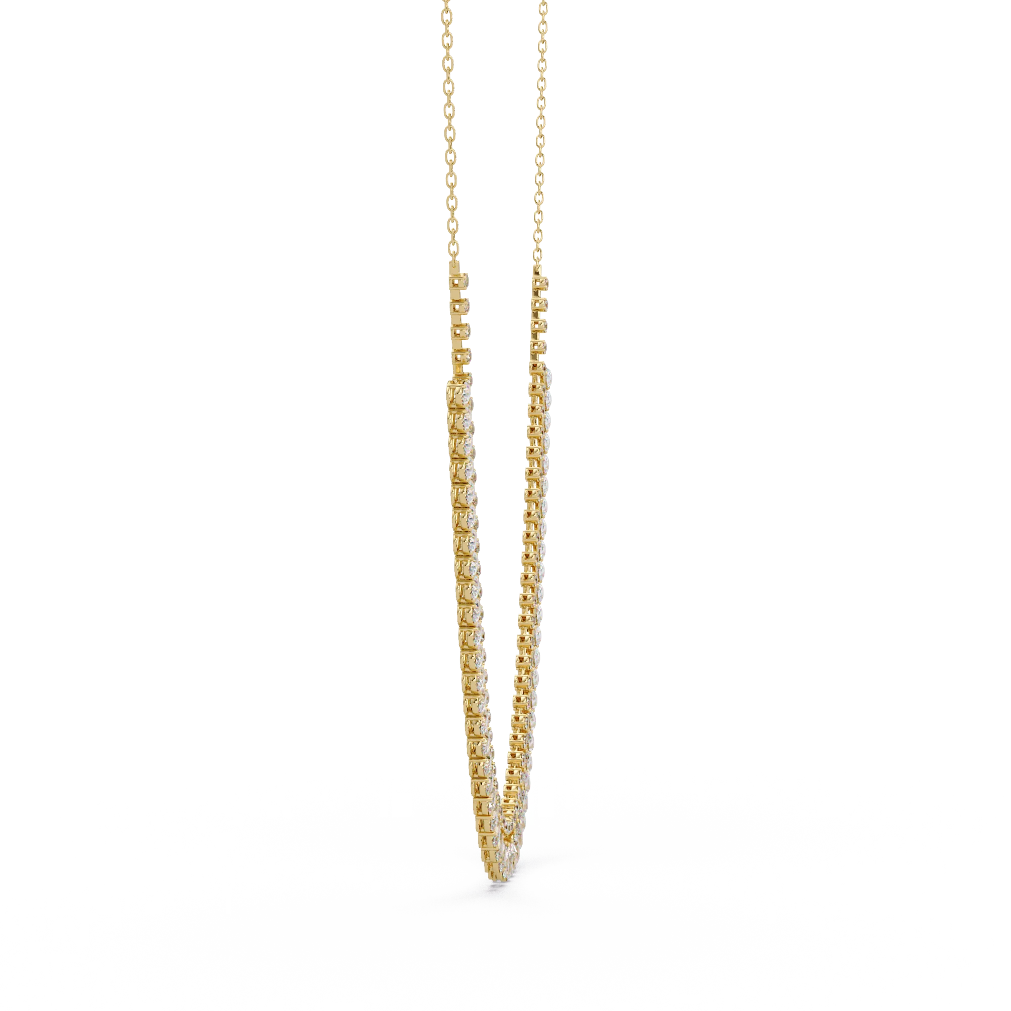 Pear and Round Diamond Necklace - Image 6