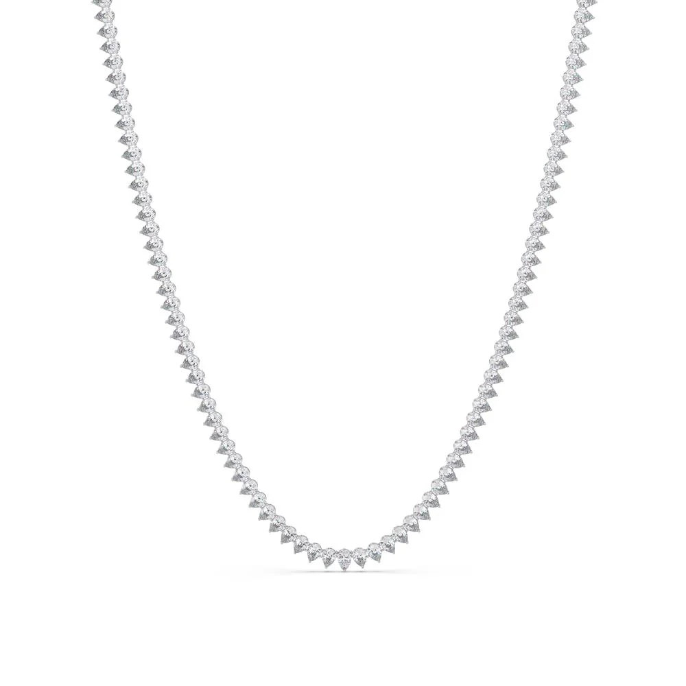 Pear Moissanite Diamond Tennis Necklace - Image 3