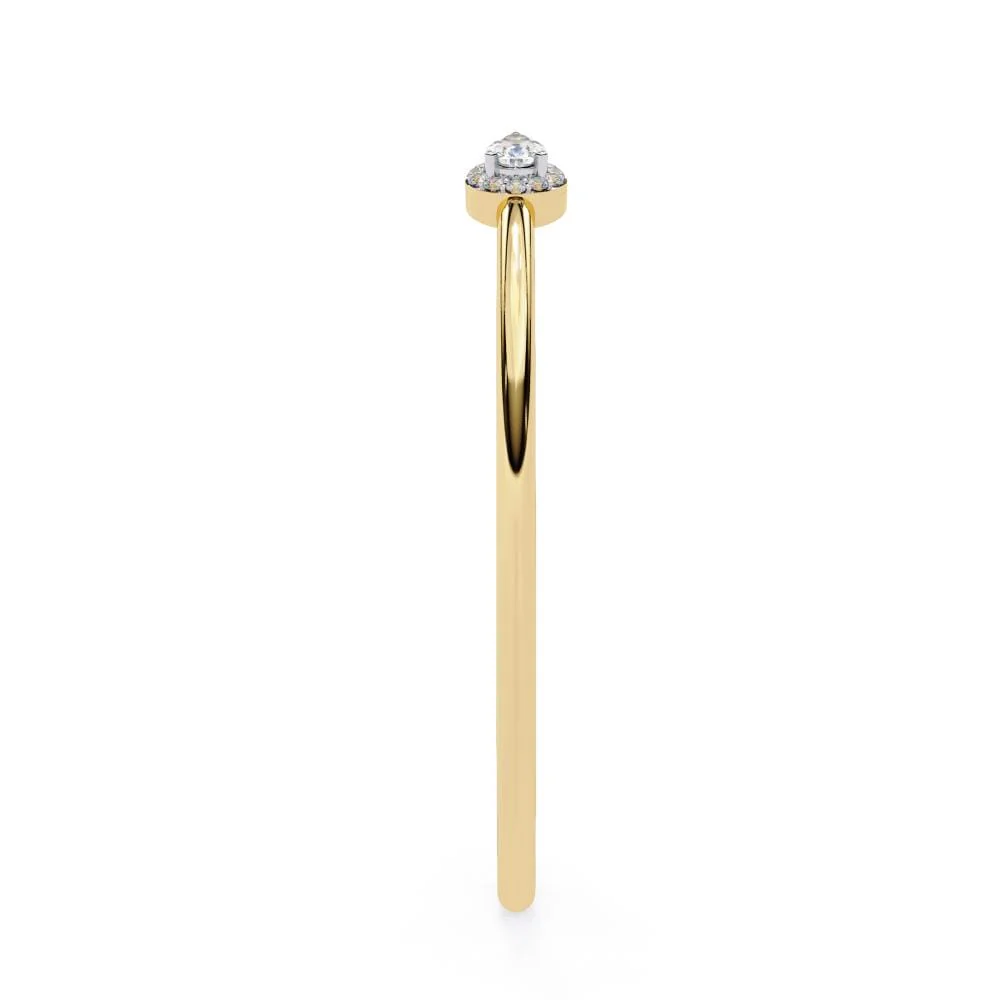 Pear Open Bangle Moissanite Bracelet - Image 5