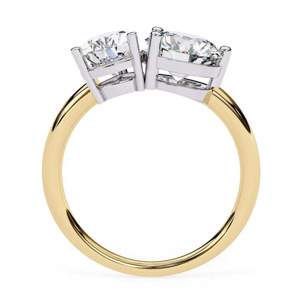 Pear & Round Toi et Moi Engagement ring - Image 7