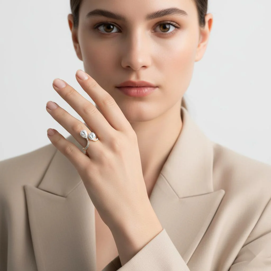 Pear & Round Toi Et Moi Vintage Engagement Ring - Image 4