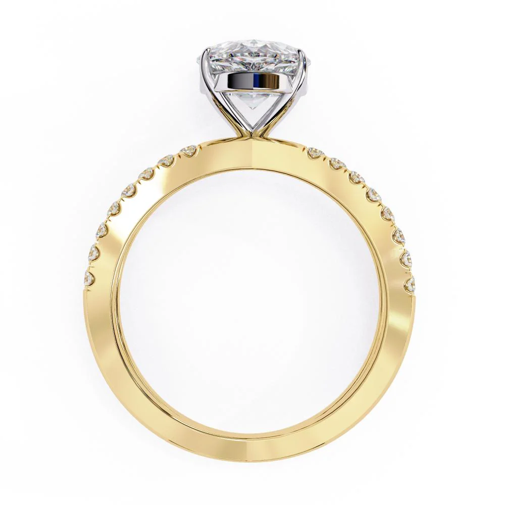 Pear Split Shank Engagement Ring - Image 6