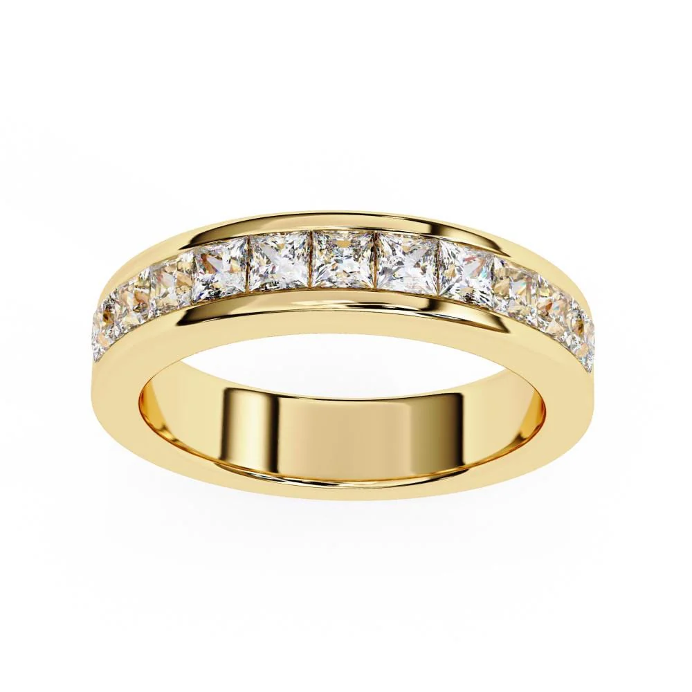 Princess Channel Set Wedding Band - Image 5