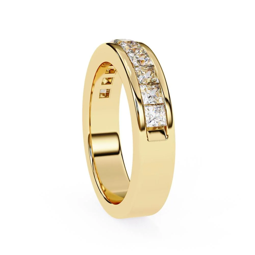 Princess Channel Set Wedding Band - Image 7