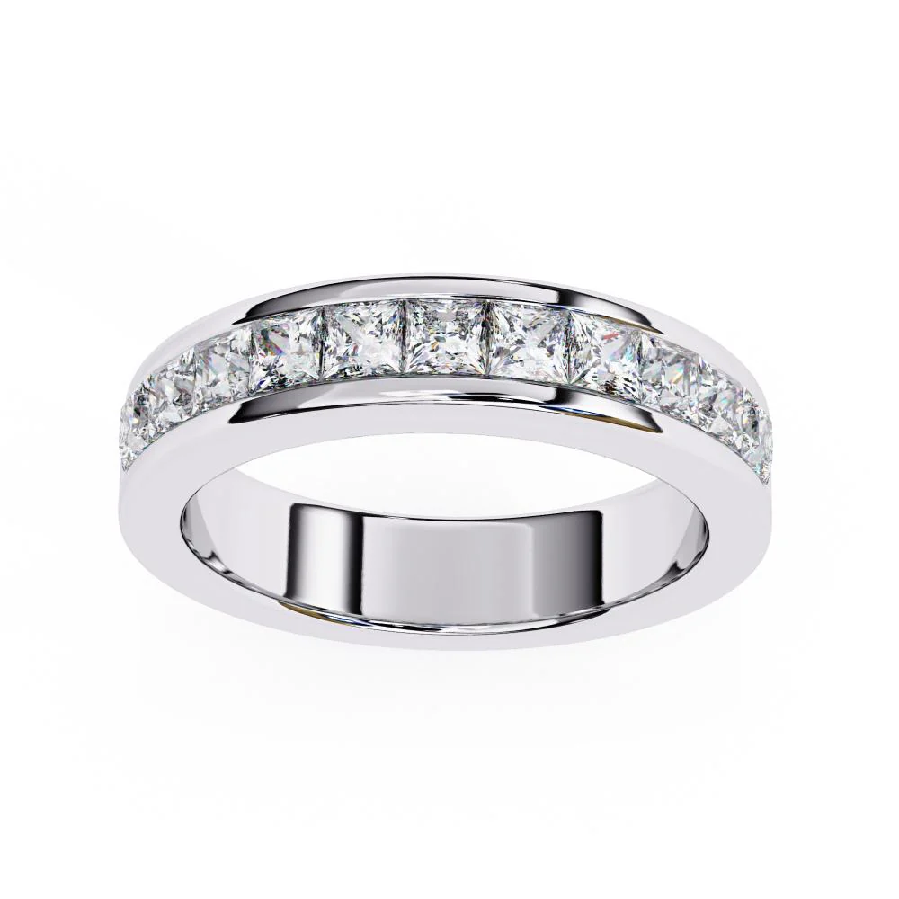 Princess Channel Set Wedding Band - Image 8