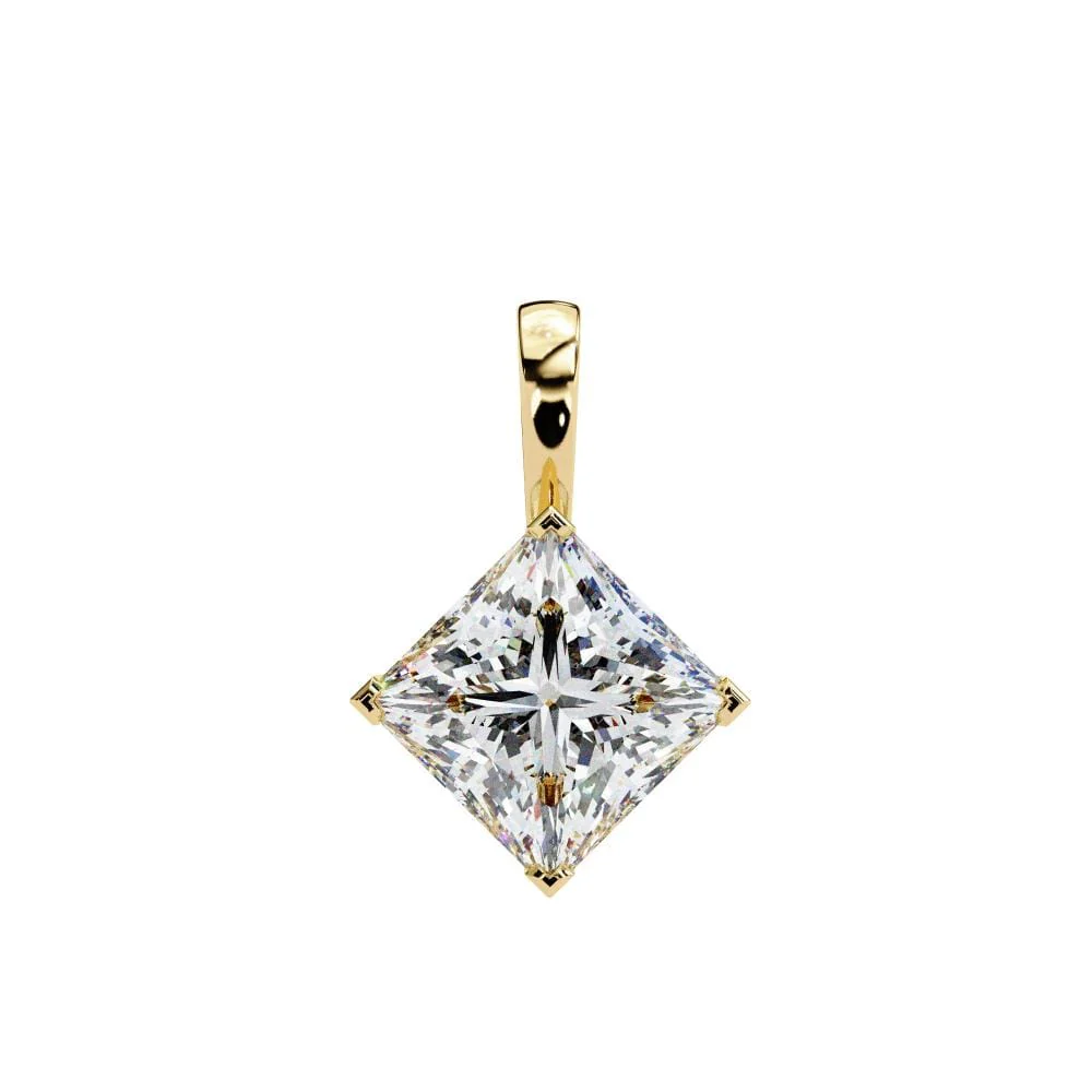Princess Solitaire pendant with Chain - Image 5