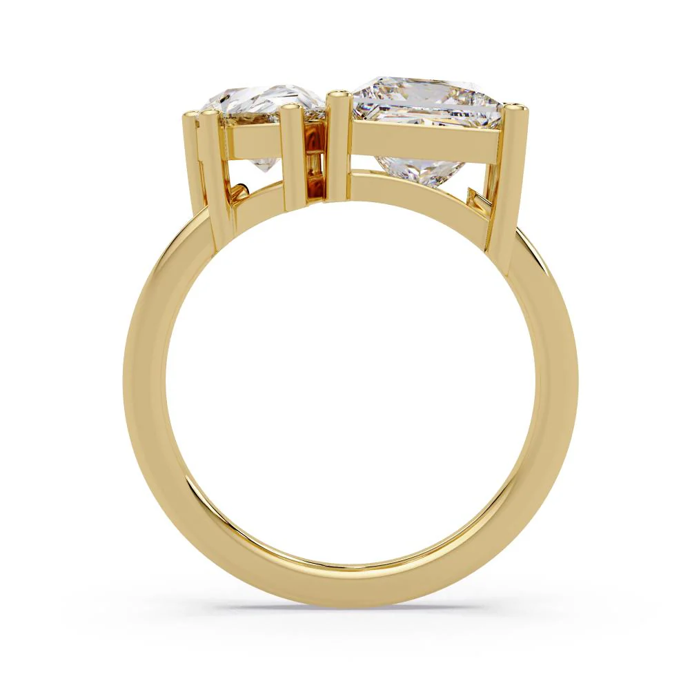 Princess & Pear Toi Et Moi Engagement ring - Image 6