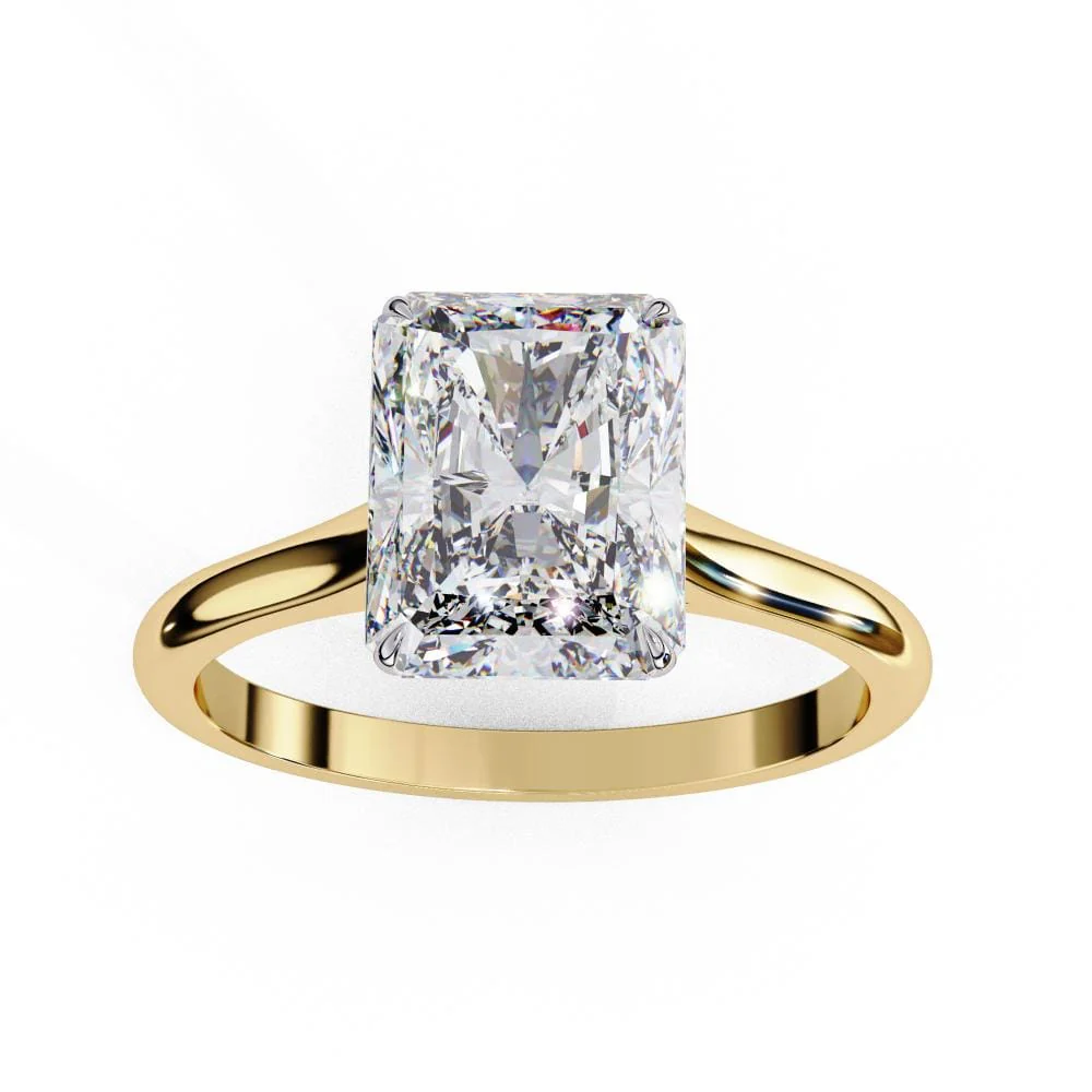 Radiant 4 Claw Solitaire Engagement ring - Image 5