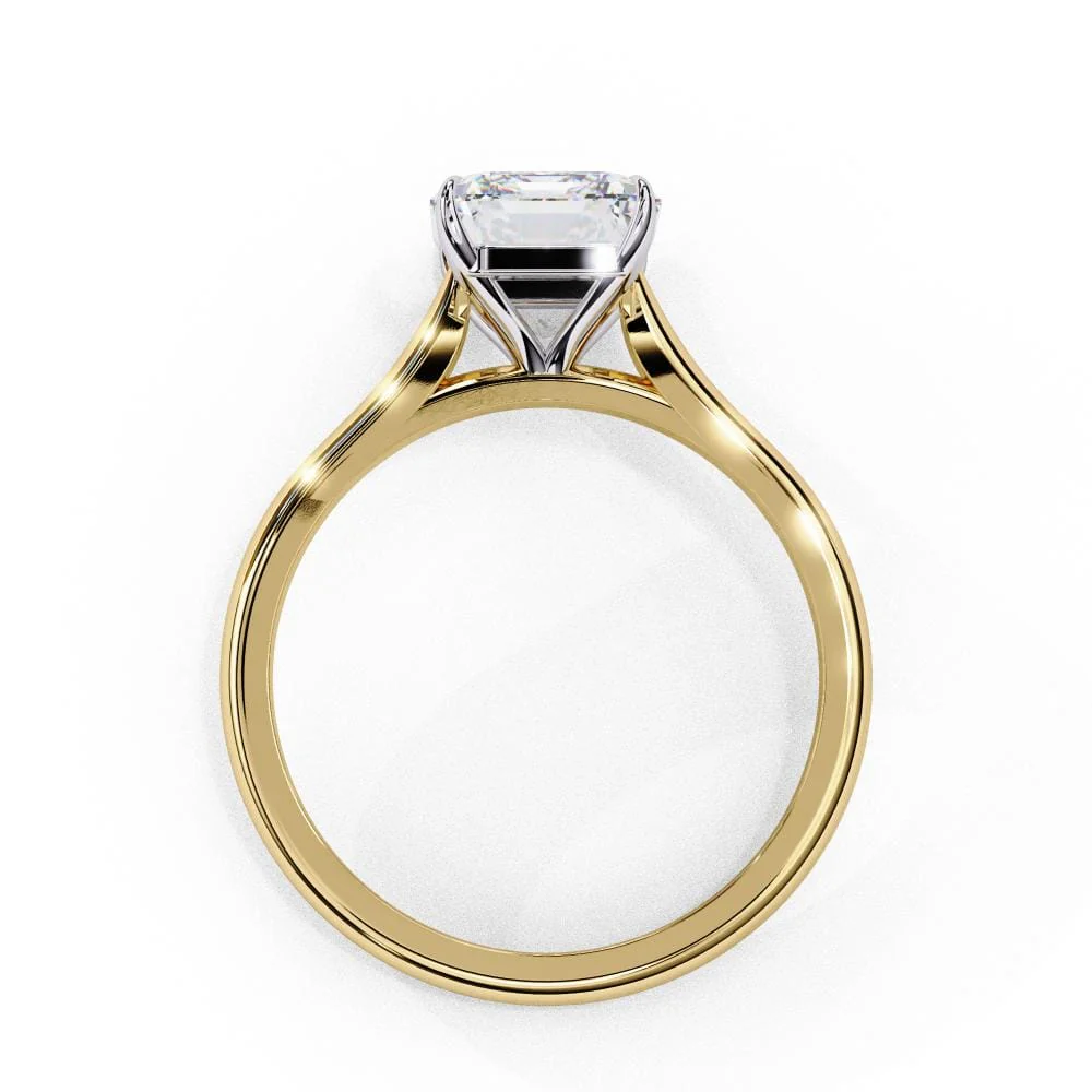 Radiant 4 Claw Solitaire Engagement ring - Image 6