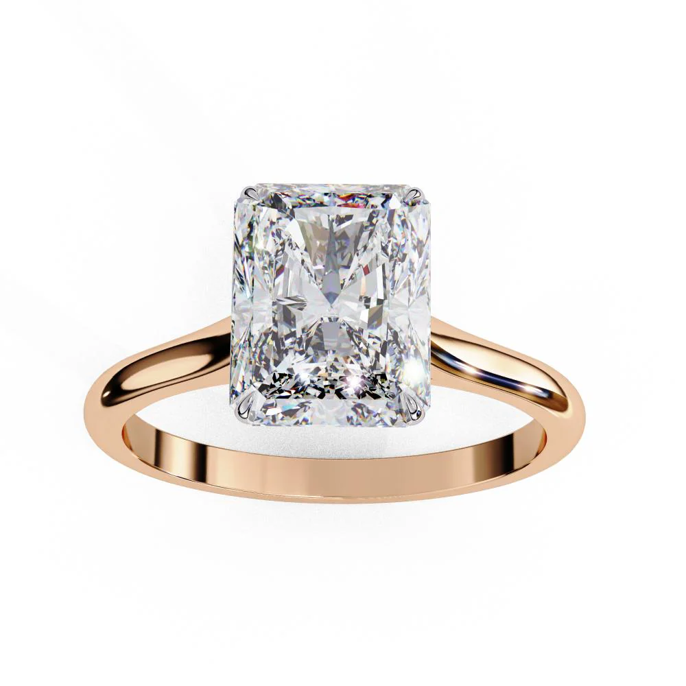 Radiant 4 Claw Solitaire Engagement ring - Image 8