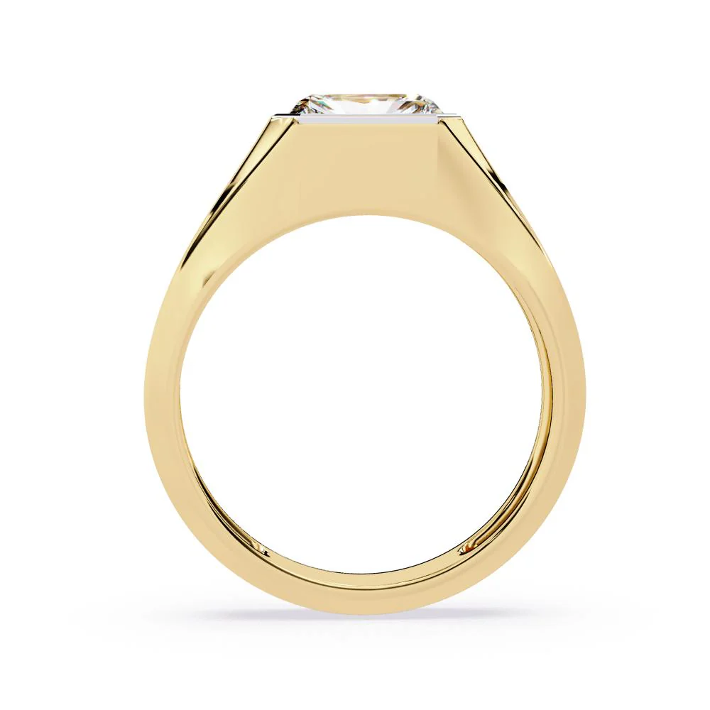 Radiant Bezel Set Wedding Band - Image 7