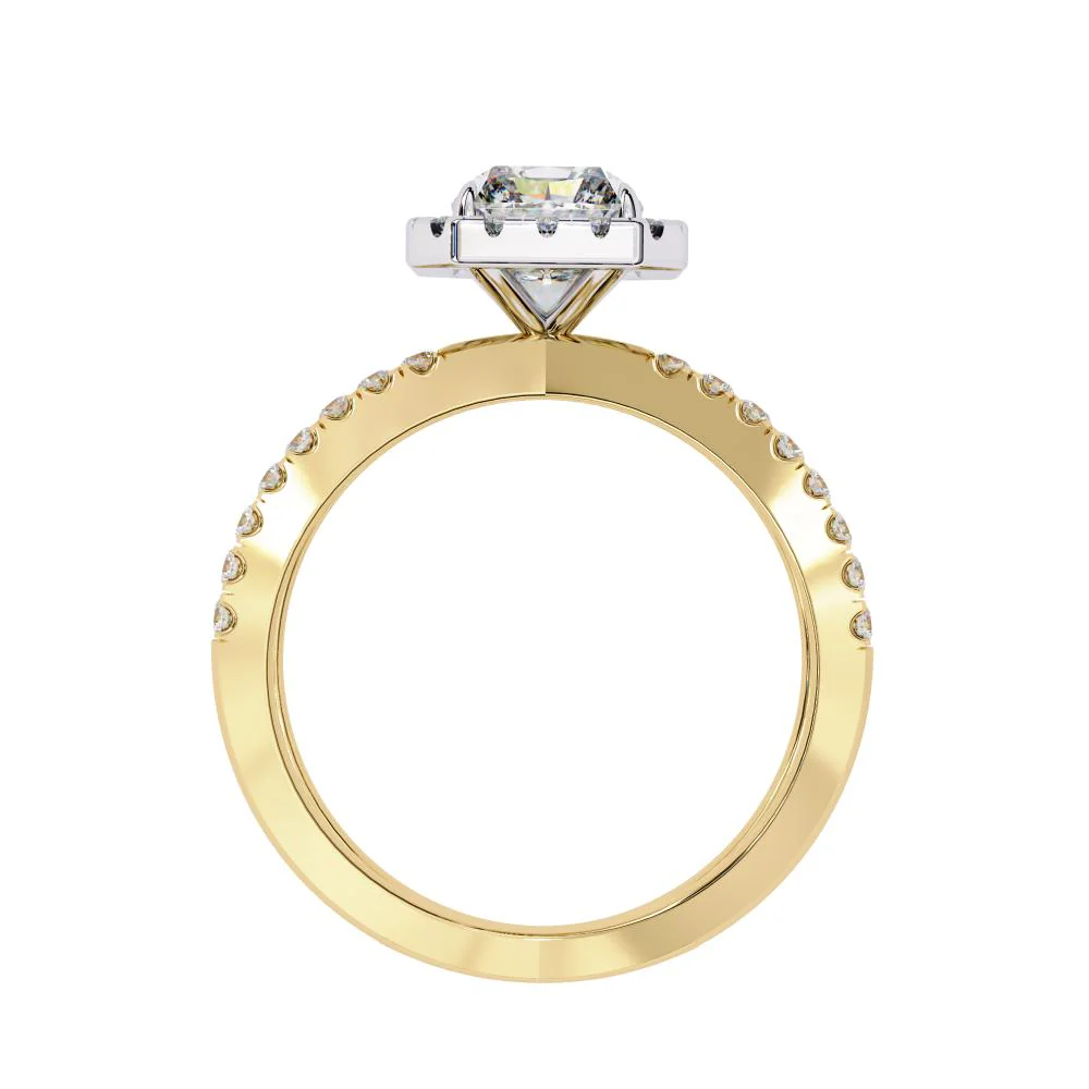 Radiant Halo With Split Shank Engagement Ring - Image 6