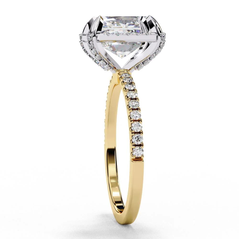 Radiant Modern Halo Engagement Ring - Image 7