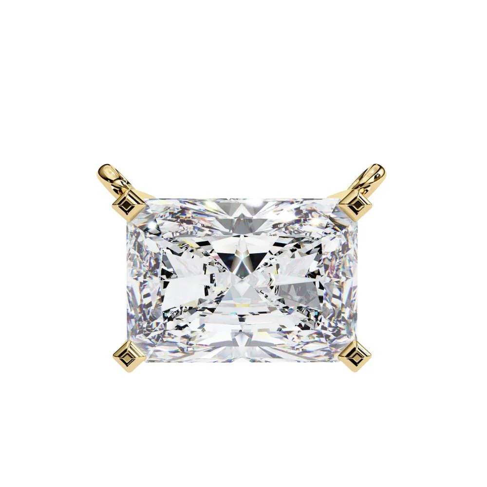 Radiant Solitaire Pendant with Chain - Image 5