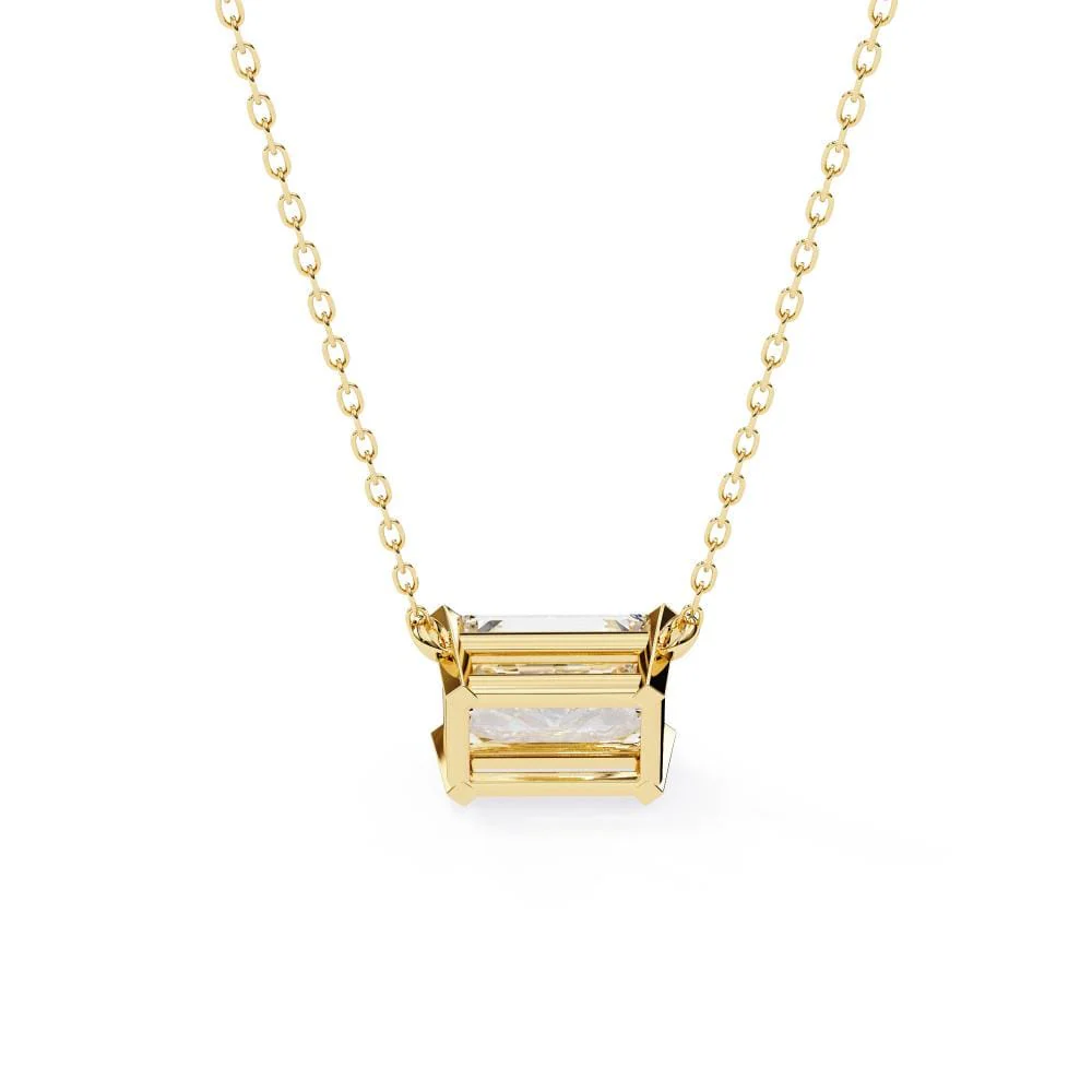 Radiant Solitaire Pendant with Chain - Image 7